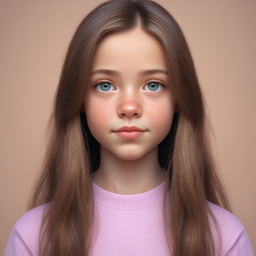 AI generated image of a 6th grade girl